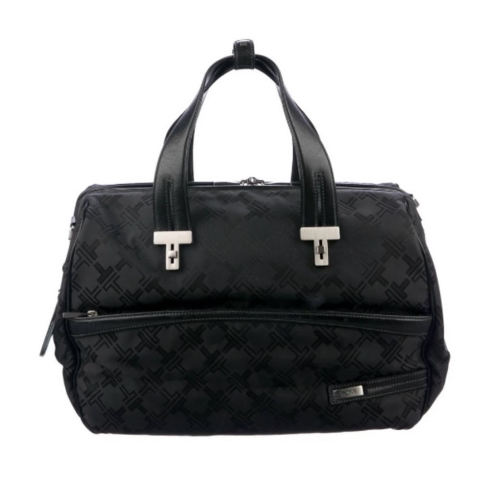 Tumi Black Satchel with T Monogram Hardware